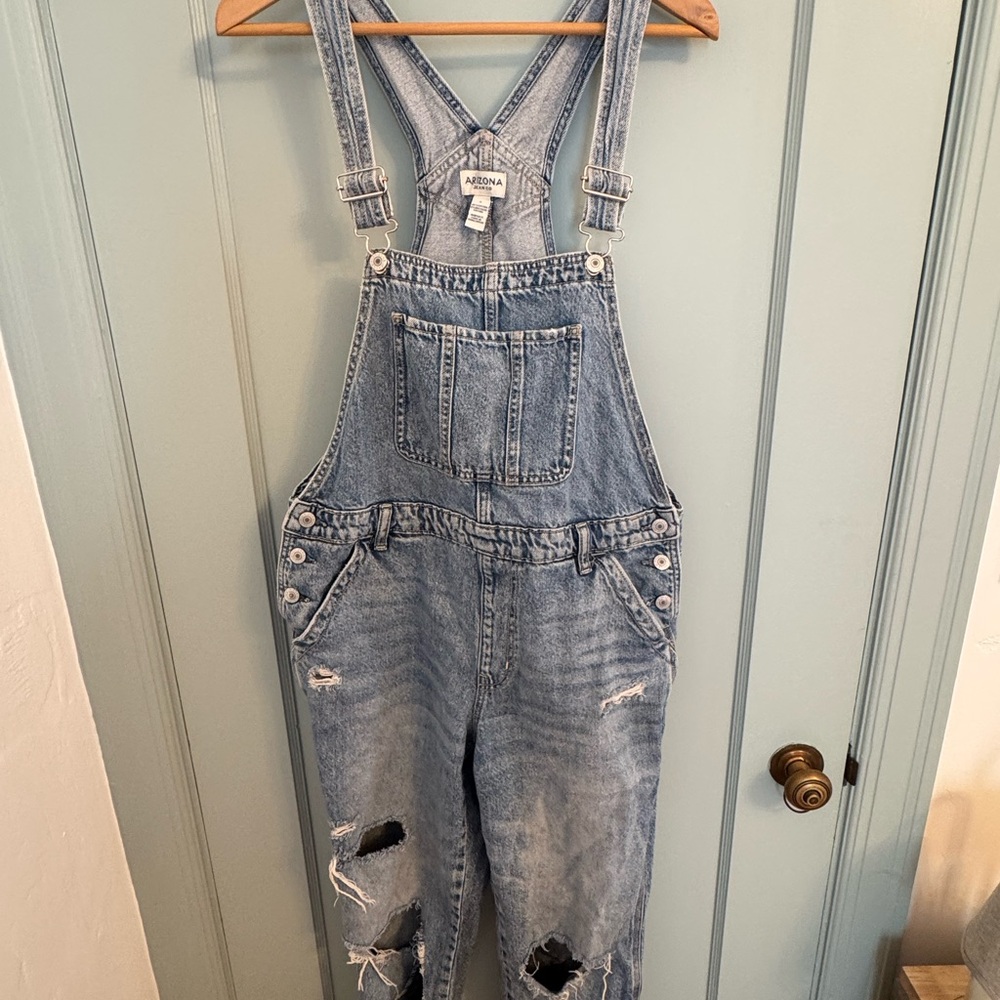 Arizona Jean Company Light Blue Denim Overalls